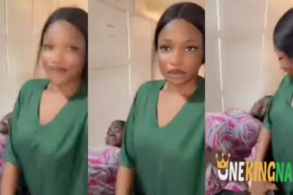 ‘’Dem suppose arre$t am’’- Netizens reacts as Nurse shares clip of a pregn@nt woman in labour for content (Video)