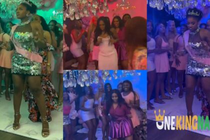 ‘’She deserves all the happiness’’- Fans gush as Chioma, her friends and other bridesmaids jumps on Tshwala Bam dance challenge at her Bridal Shower (VIDEO)
