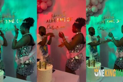 ‘’She too beautiful, she con sabi dance’’- Praises rings for Chioma as she st£als the spotlights at her bridal shower party, dances sweetly with her husband, Davido (VIDEO)