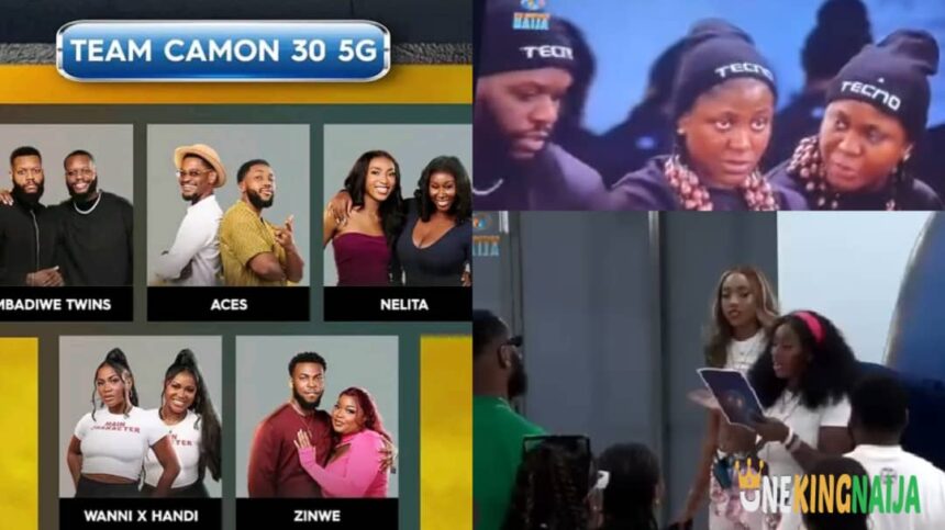 BBNaija: Team Camon 30 5G(Mbadiwe Twins, WanniXHandi, Aces, Nelita & Zinwe) wins the Tecno task (VIDEO)