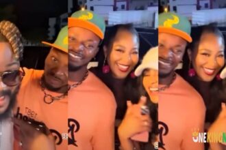 Beautiful moment as BBNaija S9, Kellyrae and Kassia links up with Whitemoney & Erica at an event, Video trends (Watch)