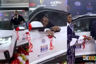 BBNaija S9 Winner, Kellyrae received the key to his Innoson SUV Worth 40 Million Naira (VIDEO)
