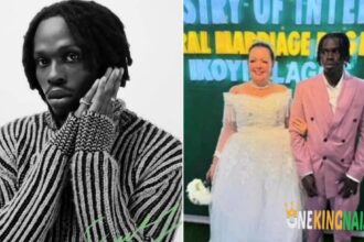  Singer Fireboy Reacts To Photo Of His L00kalike Marrying A C@ucasian Woman At Ikoyi Registry (Details)