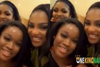 BBNaija S9, Kassia and Victoria links up with Ceec at an event (VIDEO)