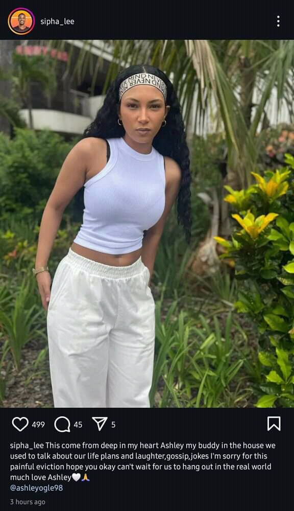 Sipha lee on Ashley eviction