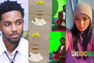 Beautiful moment as BBMzansi Sweet Guluva dedicates his artwork to Ashley Ogle, and wishes her happy valentine’s day (VIDEO)
