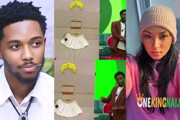 Beautiful moment as BBMzansi Sweet Guluva dedicates his artwork to Ashley Ogle, and wishes her happy valentine’s day (VIDEO)