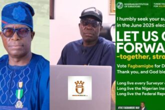 The Deputy President contesting for NIS Position, Dr. Fagbamigbe