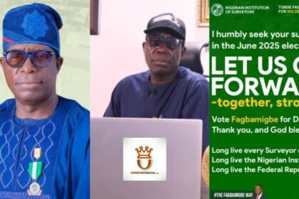 The Deputy President contesting for NIS Position, Dr. Fagbamigbe