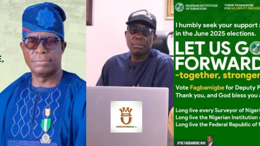 The Deputy President contesting for NIS Position, Dr. Fagbamigbe