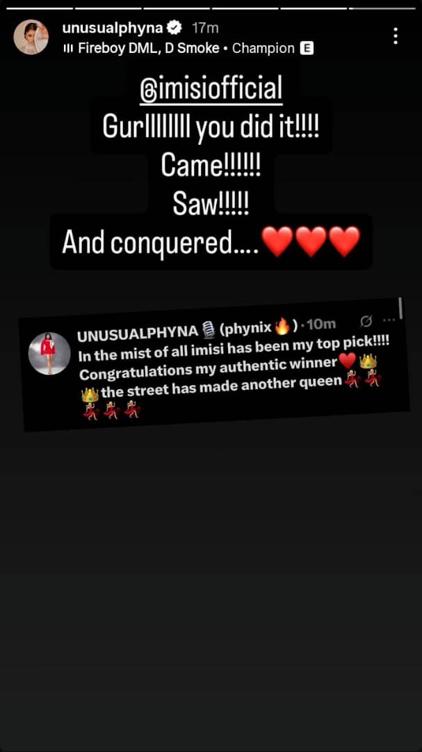 Phyna to Imisi