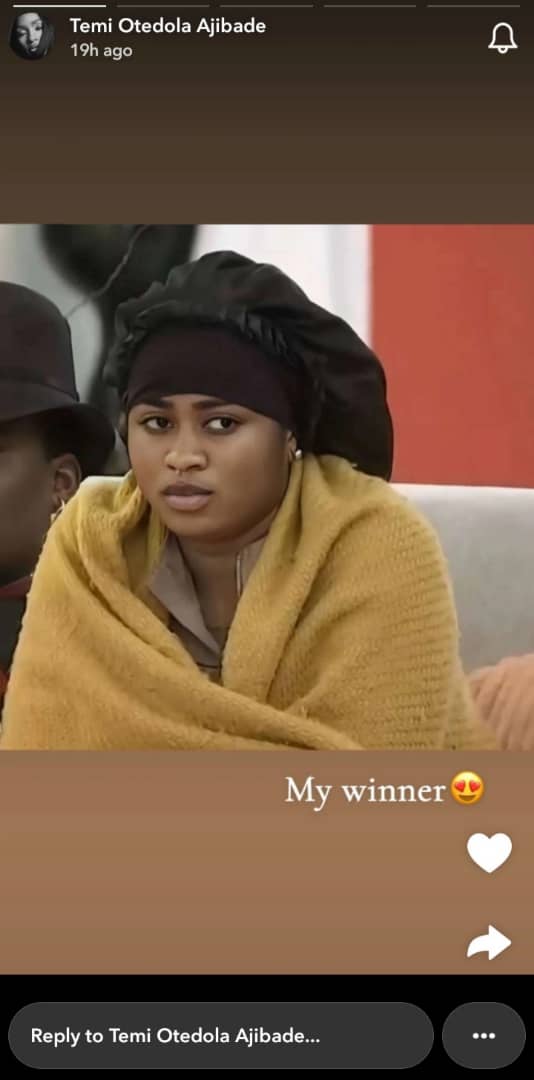 Temi Otedola on who will win