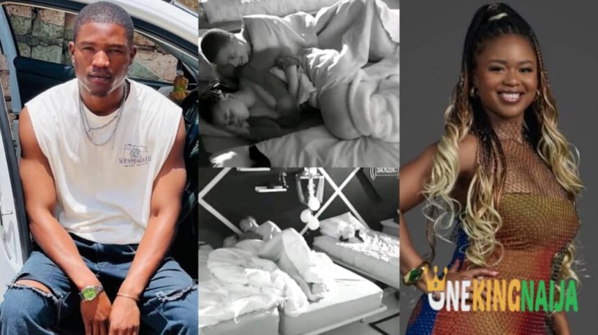 “Are you taking me for granted because you know I like you….”- BBMzansi S6, Tumi the barber spotted begging Buhle B in bed after she clocks his game strategy (VIDEO)