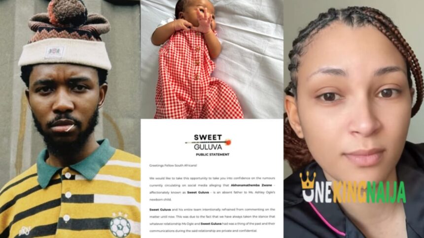 "His friends told him to delete that statement"— Fans react as Sweet Guluva deletes the official statement he made concerning the Paternity identity of Ashley Ogle's child (Details)