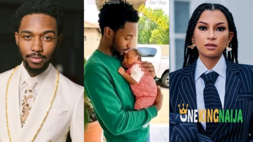 “Is this AI?”- Fans react to viral photo of Sweet Guluva carrying his alleged newborn baby with Ashley Ogle.