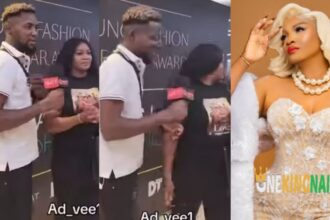 “Don’t touch me”- Actress Omotola Jalade shuns interviewer, walks away for being unprofessional at a recent event (VIDEO)