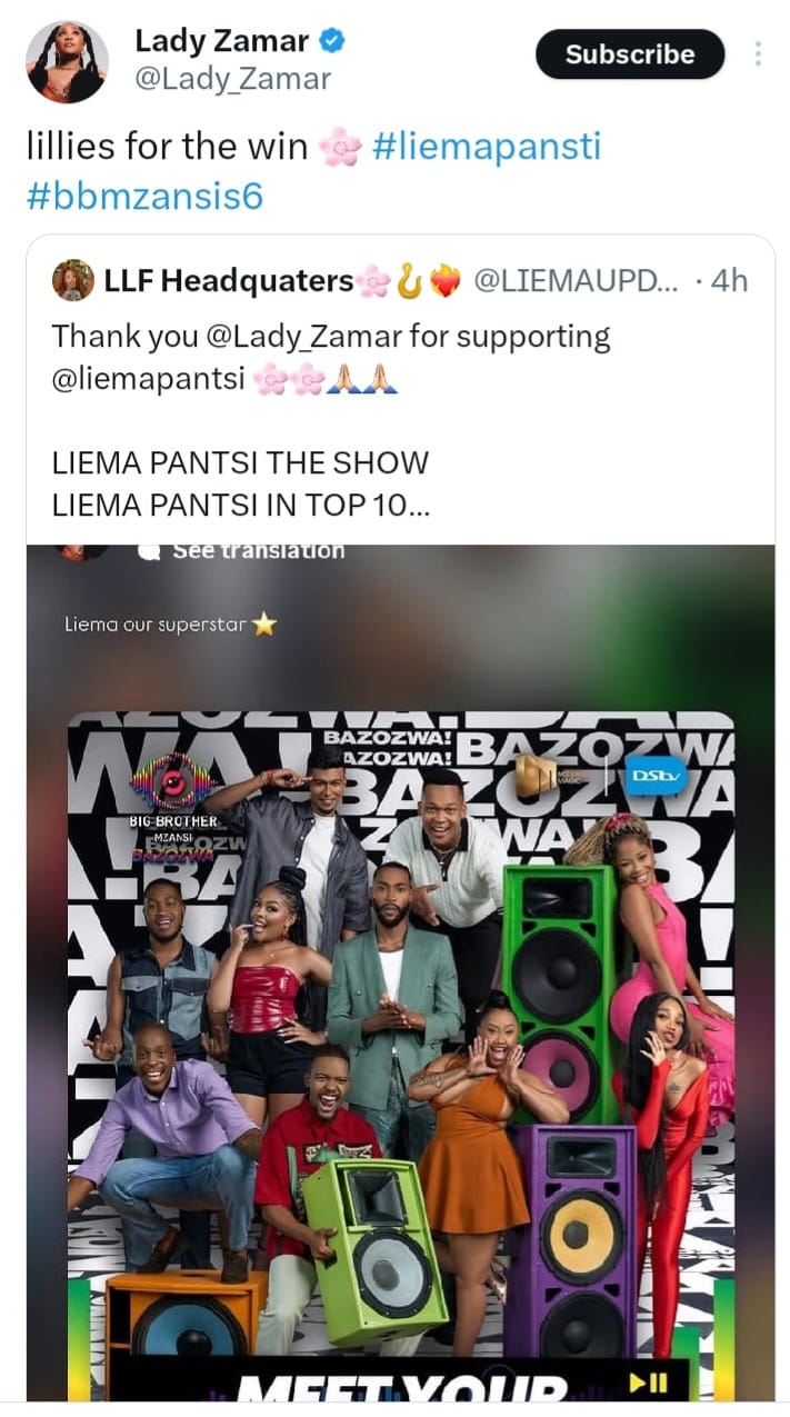 Lady Zamar on BBMzansi S6