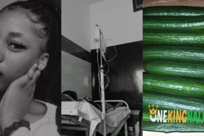 Lady recounts how they took their neighbor to the hospital following a cucumber incident (Details)